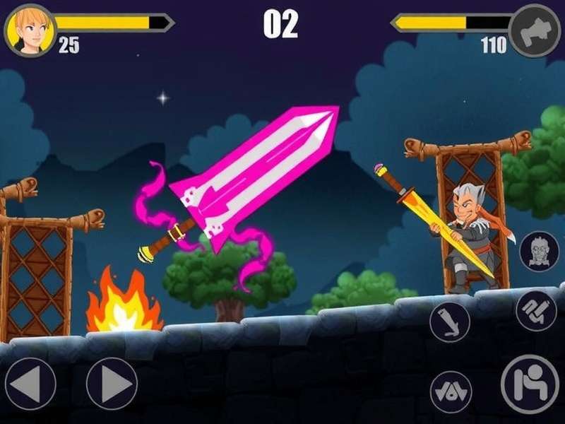 Fiery Sword Frenzy Gameplay Screenshot